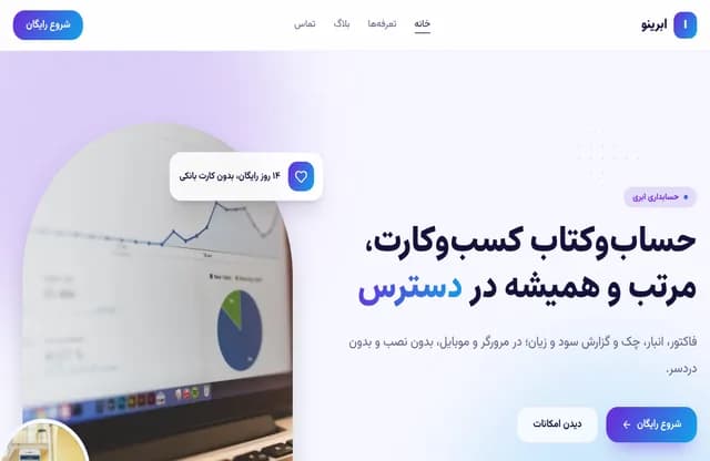 پیش‌نمایش قالب ابرینو